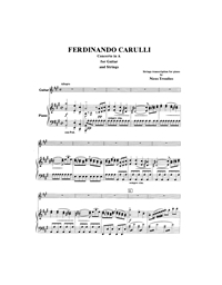 Carulli Ferdinando - Concerto In A For Guitar And Strings