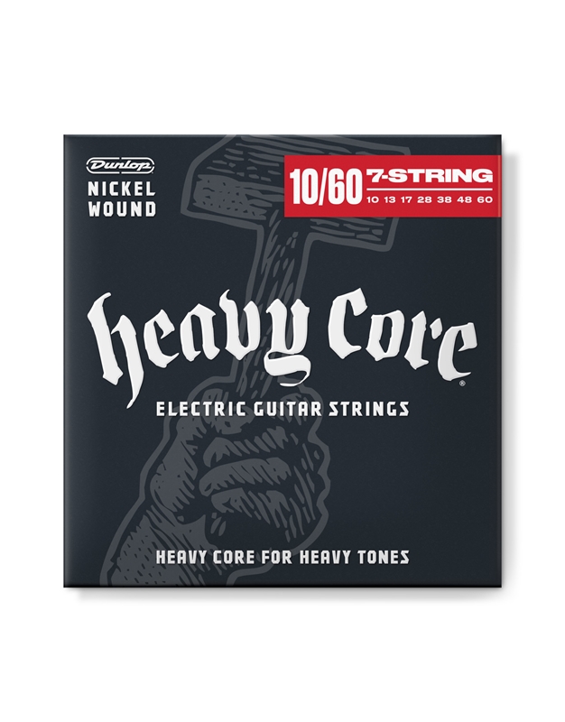DUNLOP DHCN1060-7  Heavy Core 7-strings Electric Guitar Strings Set (10-60)