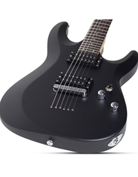 SCHECTER C-6 Deluxe Satin Black Electric Guitar
