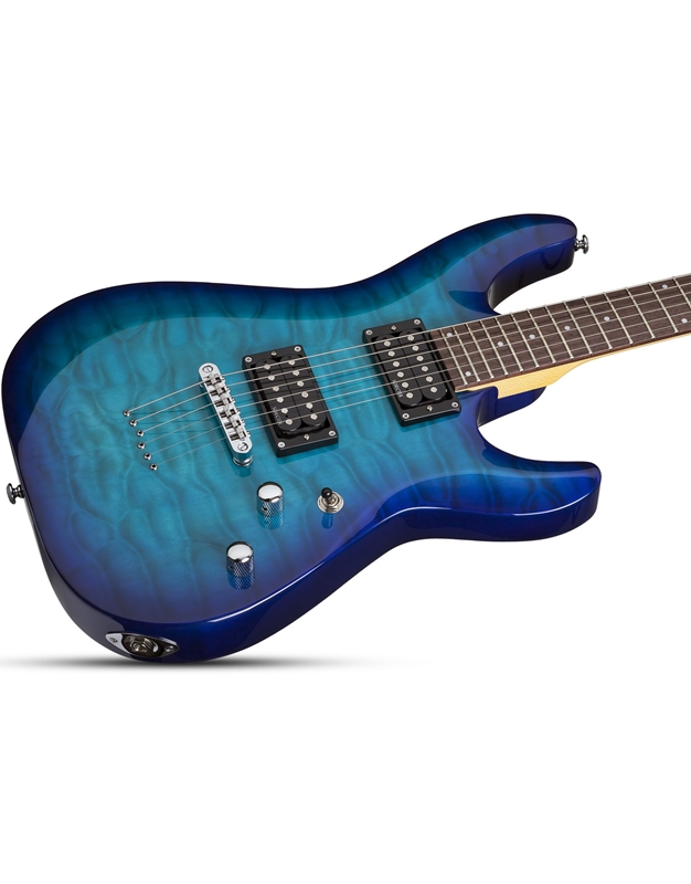 SCHECTER C-6 Plus Ocean Blue Burst Electric Guitar