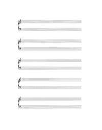 Music Notebook Key of F - G Spiral - 40/10 (40 Sheets, 10 Staves/Page)