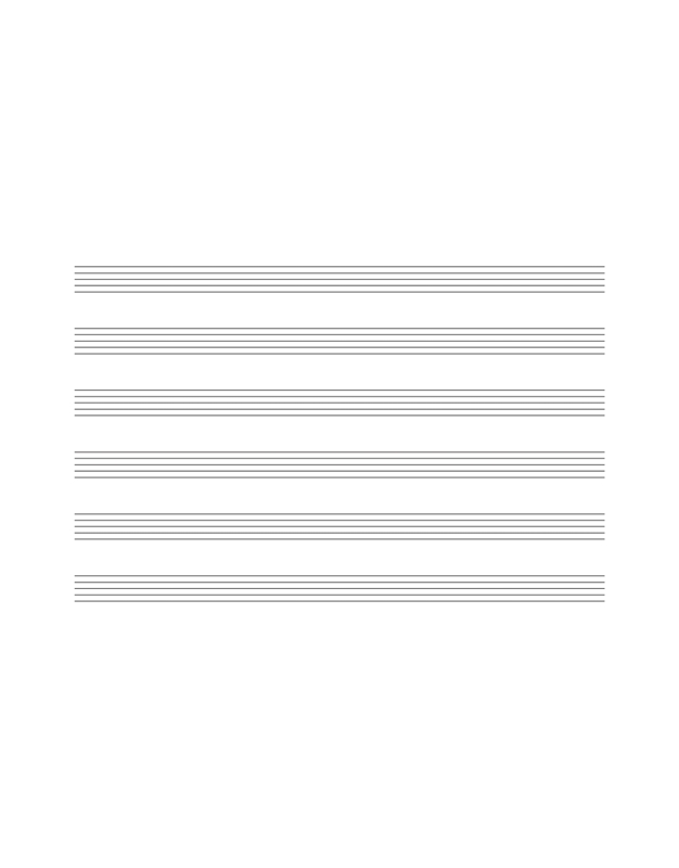 Music Notebook 30/6 (30 Sheets, 6 Staves/Page)