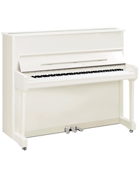 YAMAHA P121M Upright Piano Polished White Chrome fittings